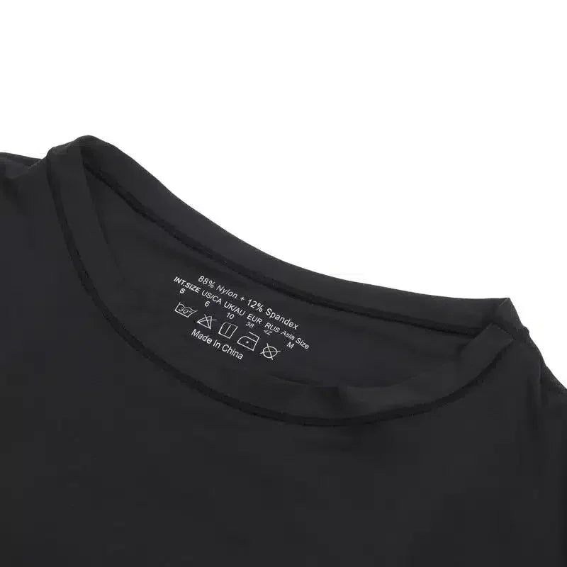 Minimalistisk Kortermet Bodysuit - sort