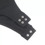 Sexy Langermet Bodysuit med Blonder - sort