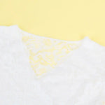 Sexy Blonder Bodysuit med V-hals - hvit