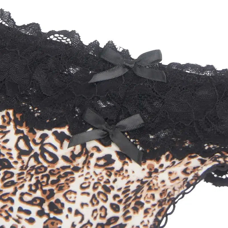 Sexy Blonde Panty i Ice Silk - leopard