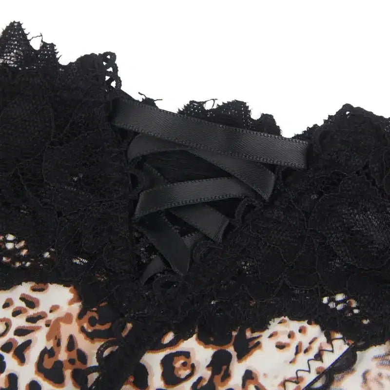 Sexy Blonde Panty i Ice Silk - leopard