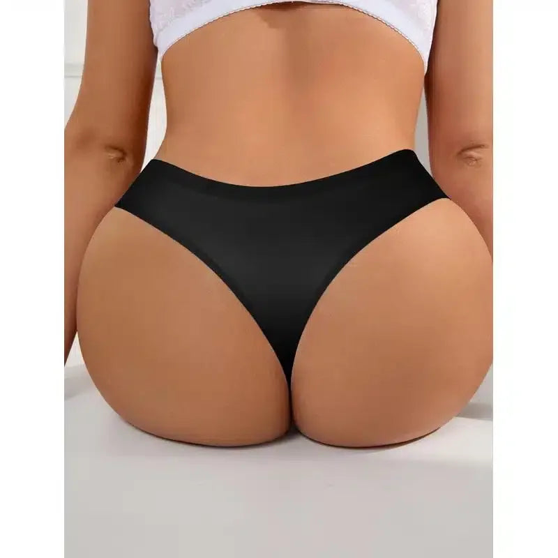 Sexy Sømløs Truse med Lav Midje - sort