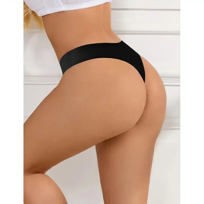 Sexy Sømløs Truse med Lav Midje - sort