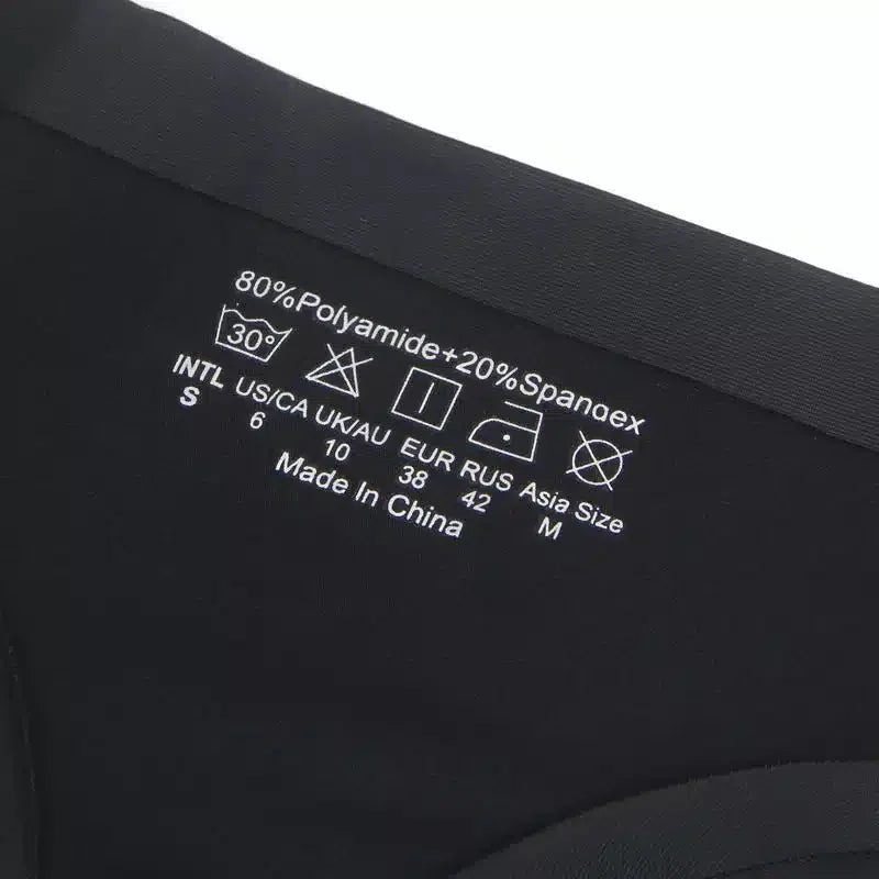 Sexy Sømløs Truse med Lav Midje - sort