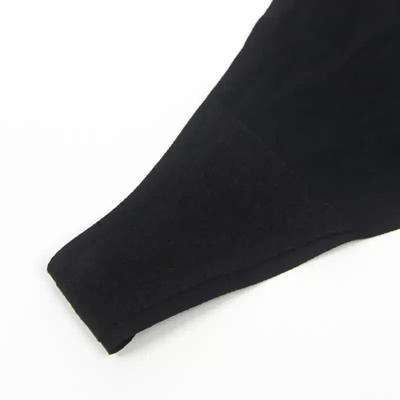 Sømløs Ice Silk String med Hjerteformede Dekorasjoner - sort