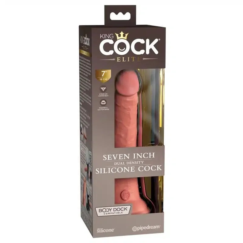 King Cock Elite - Lys Dual Density Silikondildo 18cm