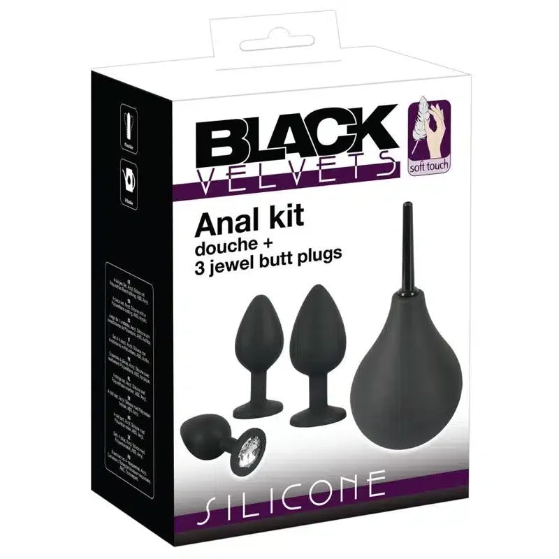 Black Velvets Anal Kit – 4-delt Nytelsespakke for Bakdøren