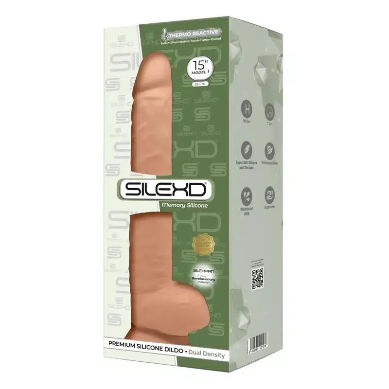 Silexd - Premium Dildo i Formbar Silikon 38 cm - lys