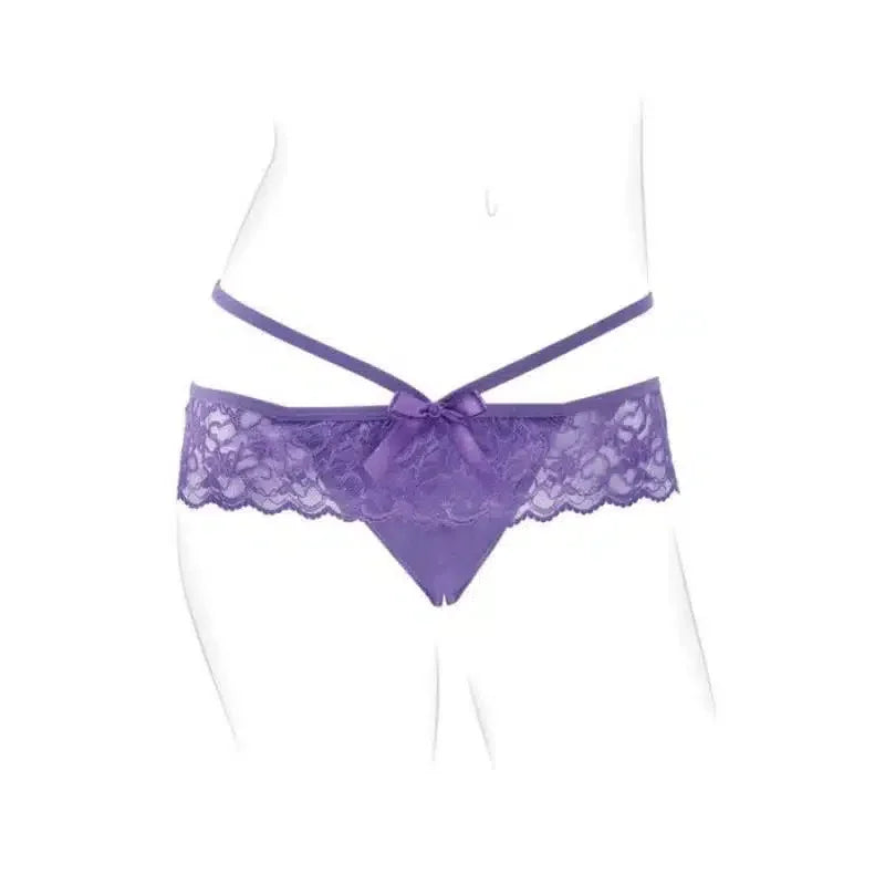 Fantasy For Her - Crotchless Panty Thrill-Her – Forførende truse med kraftige vibrasjoner