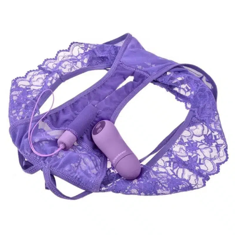 Fantasy For Her - Crotchless Panty Thrill-Her – Forførende truse med kraftige vibrasjoner