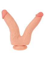 Nature Skin Bendable Double Penetrator – dildoene bøyd utover i V-form