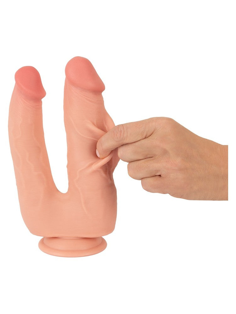 Nature Skin Bendable Double Penetrator – fingre drar i den bevegelige huden