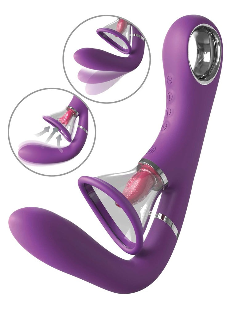 Fantasy For Her slikkemaskin og G-punktvibrator med kombinert stimulering