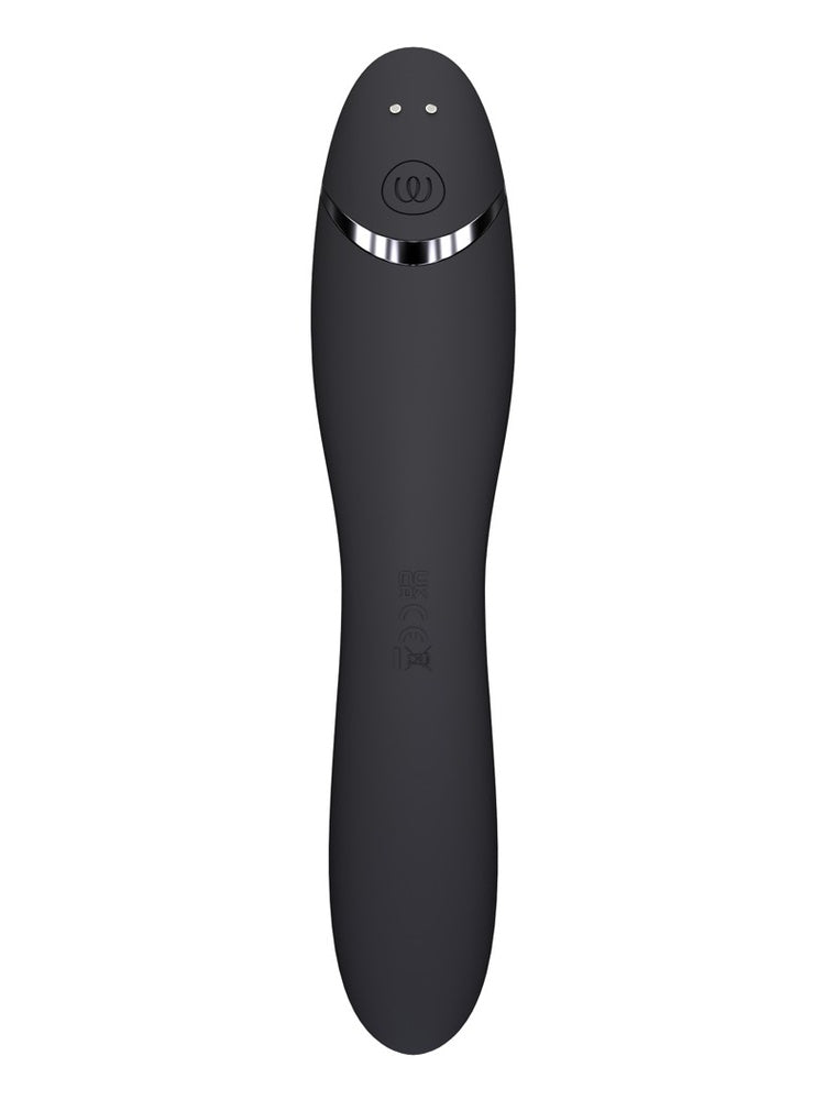 Bakside av vibrator med magnetisk ladepunkt og sømløs silikonfinish