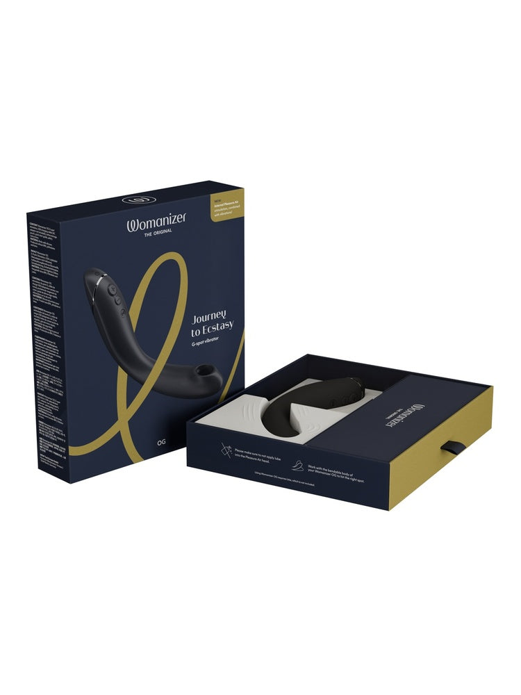 Emballasje til Womanizer G-punkt vibrator med produkt og eske