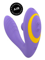 ROMP Reverb – lilla G-punktvibrator med klitorisstimulator og gul detalj