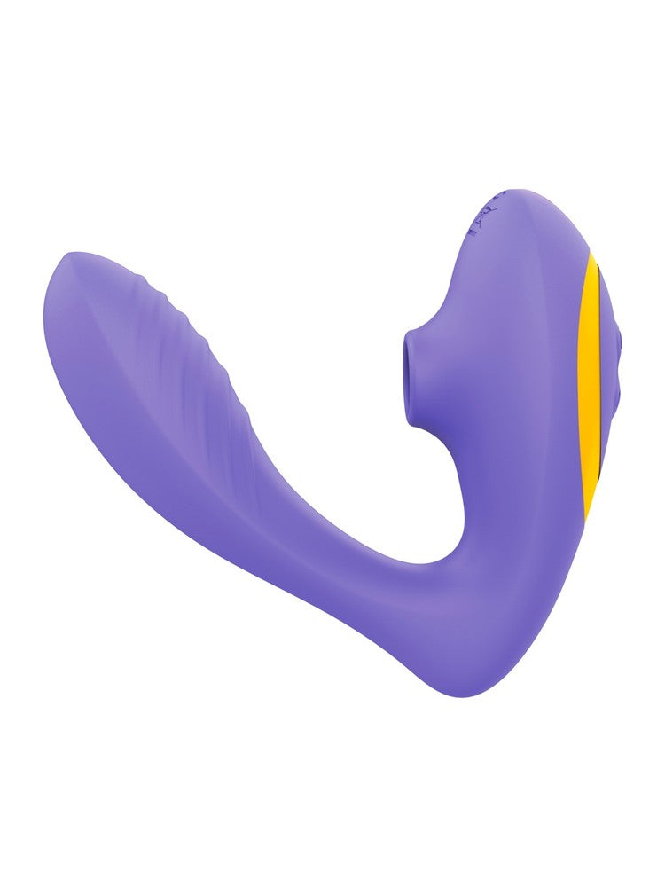 ROMP Reverb – G-punktvibrator sett fra siden med strukturert arm og lufttrykksåpning