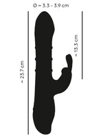 You2Toys rabbitvibrator med vibrerende ringer i originalemballasje – produkteske med teksten “With 3 Moving Rings”.