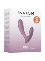 Forsiden av produktesken til Svakom Erica trusevibrator, lilla eske med produktbilde