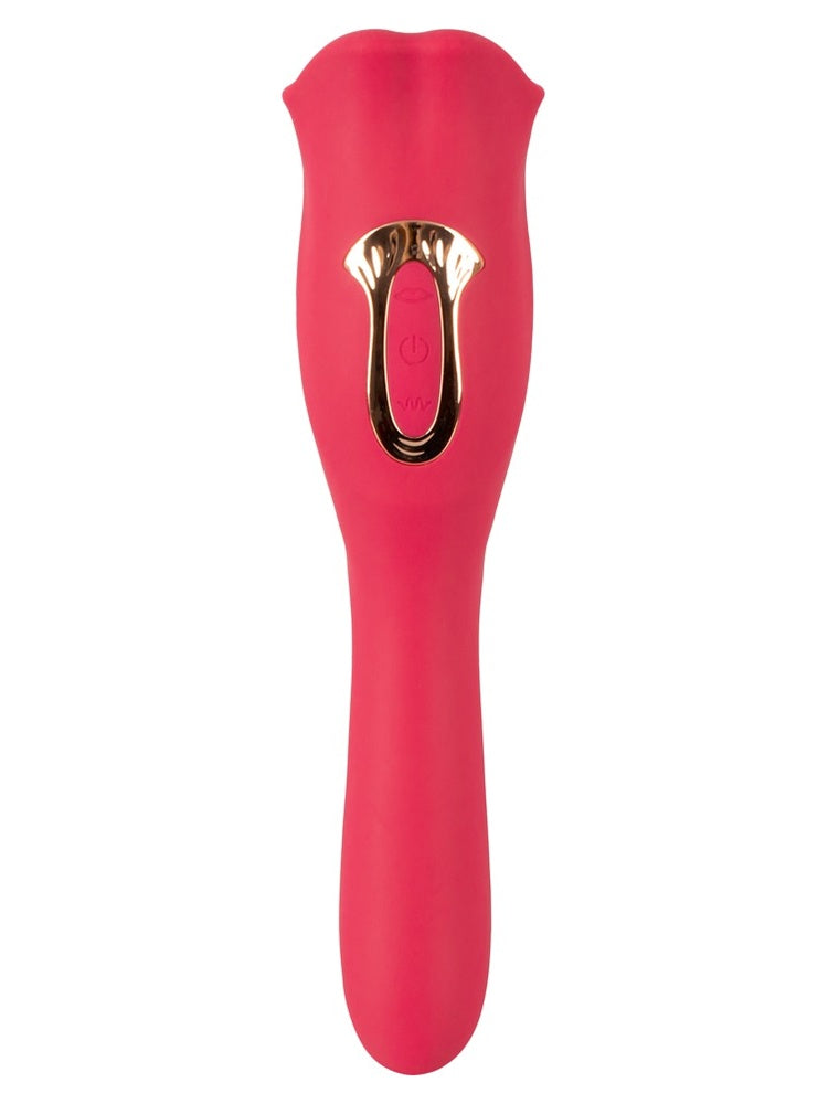 Frontvisning av Oral Fun tungevibrator med detaljert design