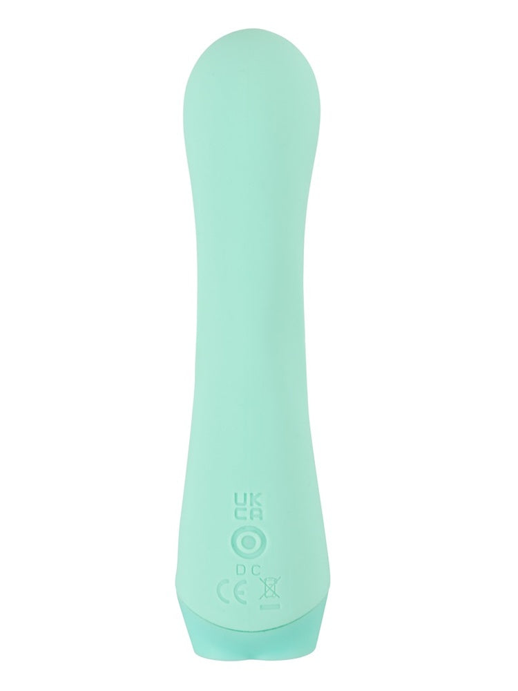 Bakside av vibrator med glatt silikonfinish og diskret design