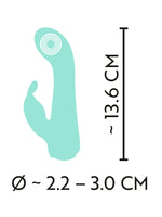 Illustrasjon av størrelse og diameter på rabbit vibrator