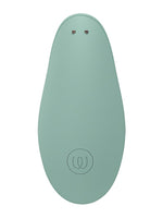 Womanizer Liberty 2 sett bakfra, med flat overflate, logo og ladekontakter.