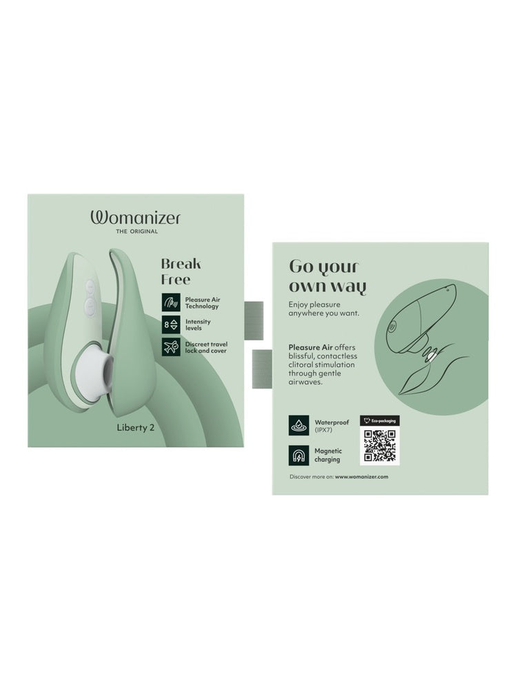 For- og bakside av emballasjen med produktbeskrivelse og QR-kode.