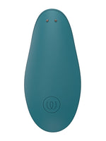 Womanizer Liberty 2 sett bakfra, med flat overflate, logo og ladekontakter.