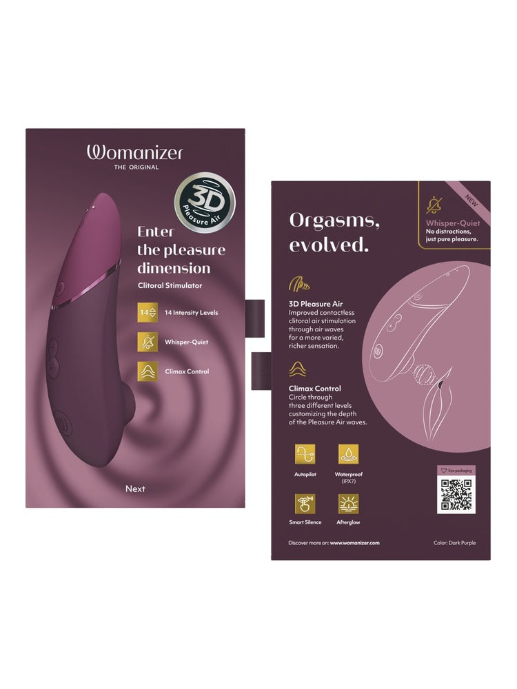 Emballasje sett fra siden med 3D Pleasure Air-logo.