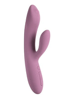 Rosa rabbit vibrator med buet design for samtidig stimulering av G-punkt og klitoris