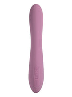 Bakside av rabbit vibrator med ergonomisk håndtak og myk silikonfinish