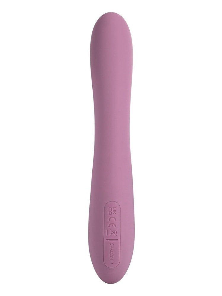 Bakside av rabbit vibrator med ergonomisk håndtak og myk silikonfinish