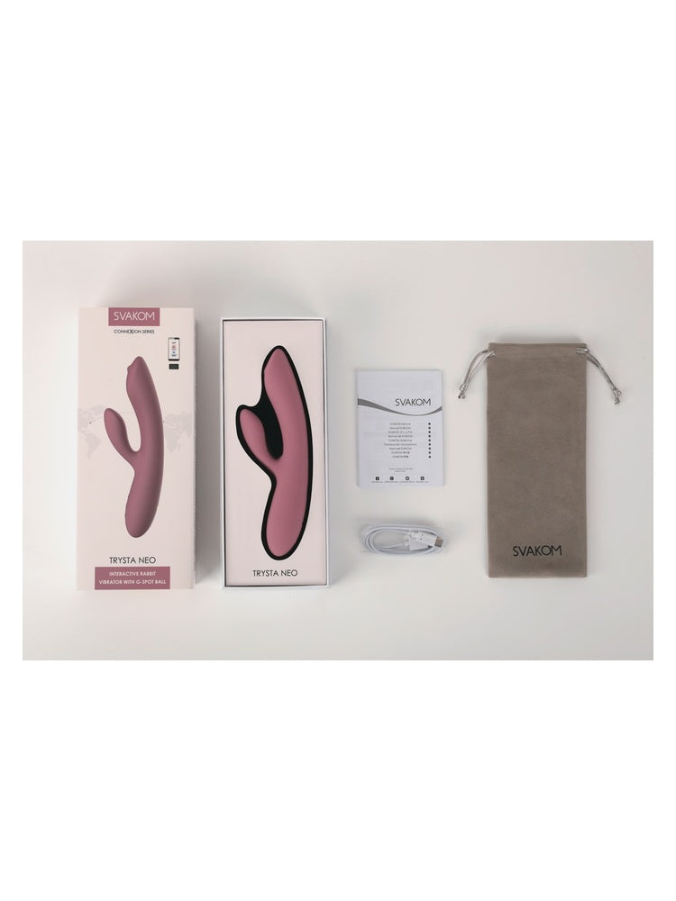Innhold i esken: rabbit vibrator, ladekabel, oppbevaringspose og brukermanual