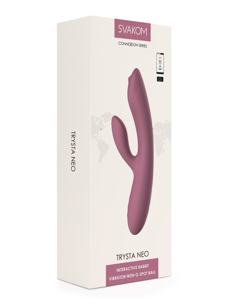 Emballasje til Svakom Trysta Neo rabbit vibrator fra Connexion-serien