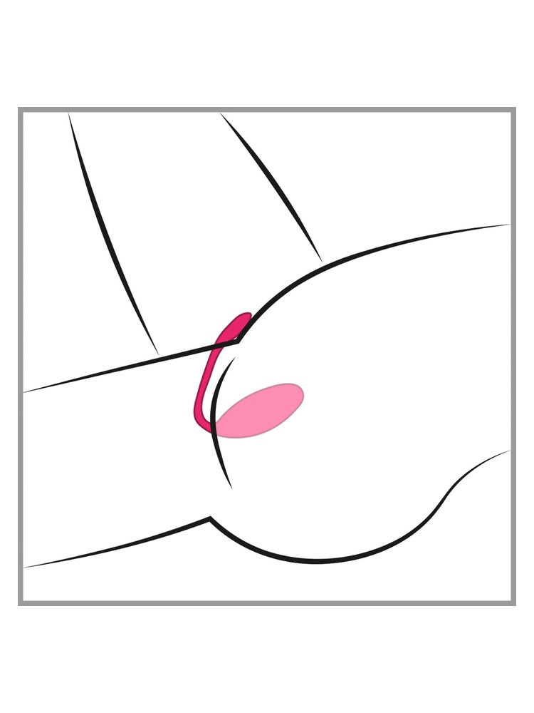 Illustrasjon i anatomisk tverrsnitt som viser bruk av Lovense Lush 3.