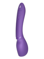 We-Vibe Wand 2 forfra – lilla massasjestav i silikon med buet form, avrundet massasjehode og kontrollknapper