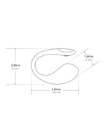 Måldiagram for Lovense Lush 4 med høyde 75 mm, bredde 100 mm og kontrollenhetens bredde 37 mm.