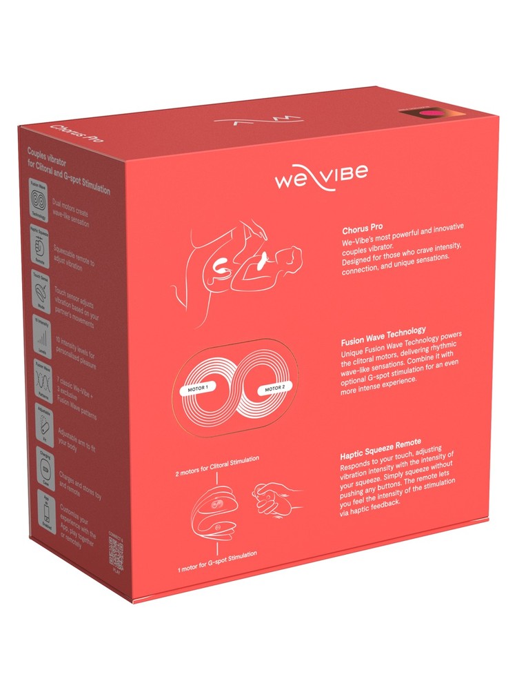 We-Vibe Chorus Pro Rosa – baksiden av forpakningen med funksjoner