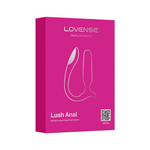 Lovense Lush Anal fjernstyrt analvibrator, liten, i rosa produkteske med illustrasjon