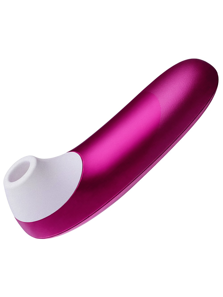 Luksuriøs klitorisvibrator i rosa og hvitt med ergonomisk design, for erotikk og nytelse.