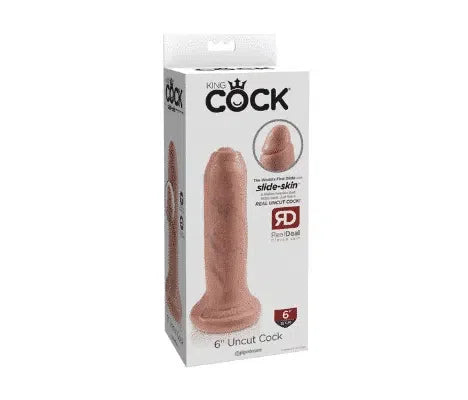 King Cock - Uncut Dildo Med Forhud 15cm