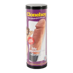 Cloneboy personalized vibrator kit in purple packaging, penis casting product visible on label