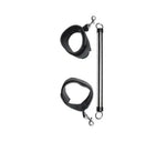 Adjustable spreader bar with black wrist or ankle cuffs for bondage play