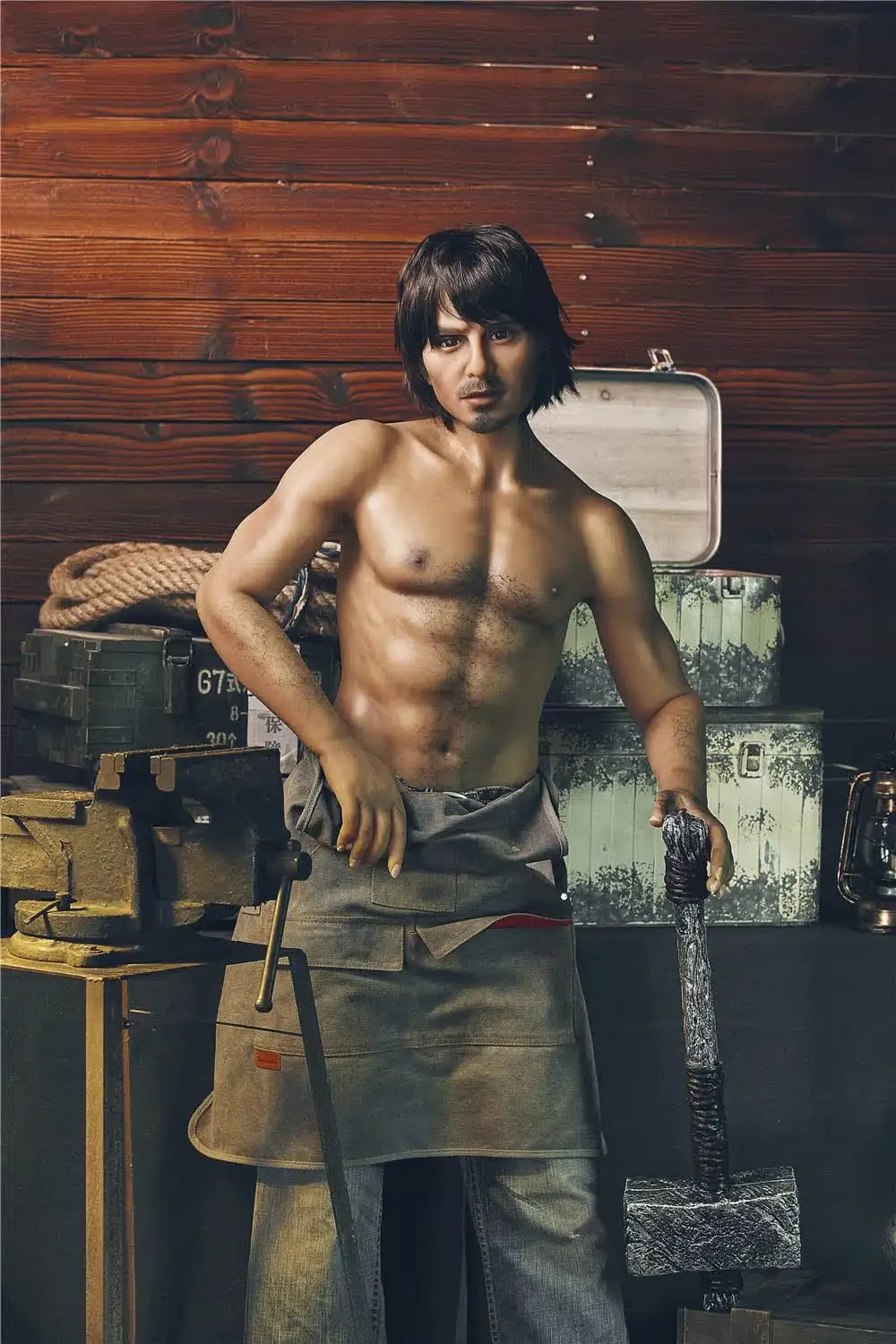 Filip. Realistisk mannlig sexdukke i silikon. 162 cm høy og veier 38 kg.