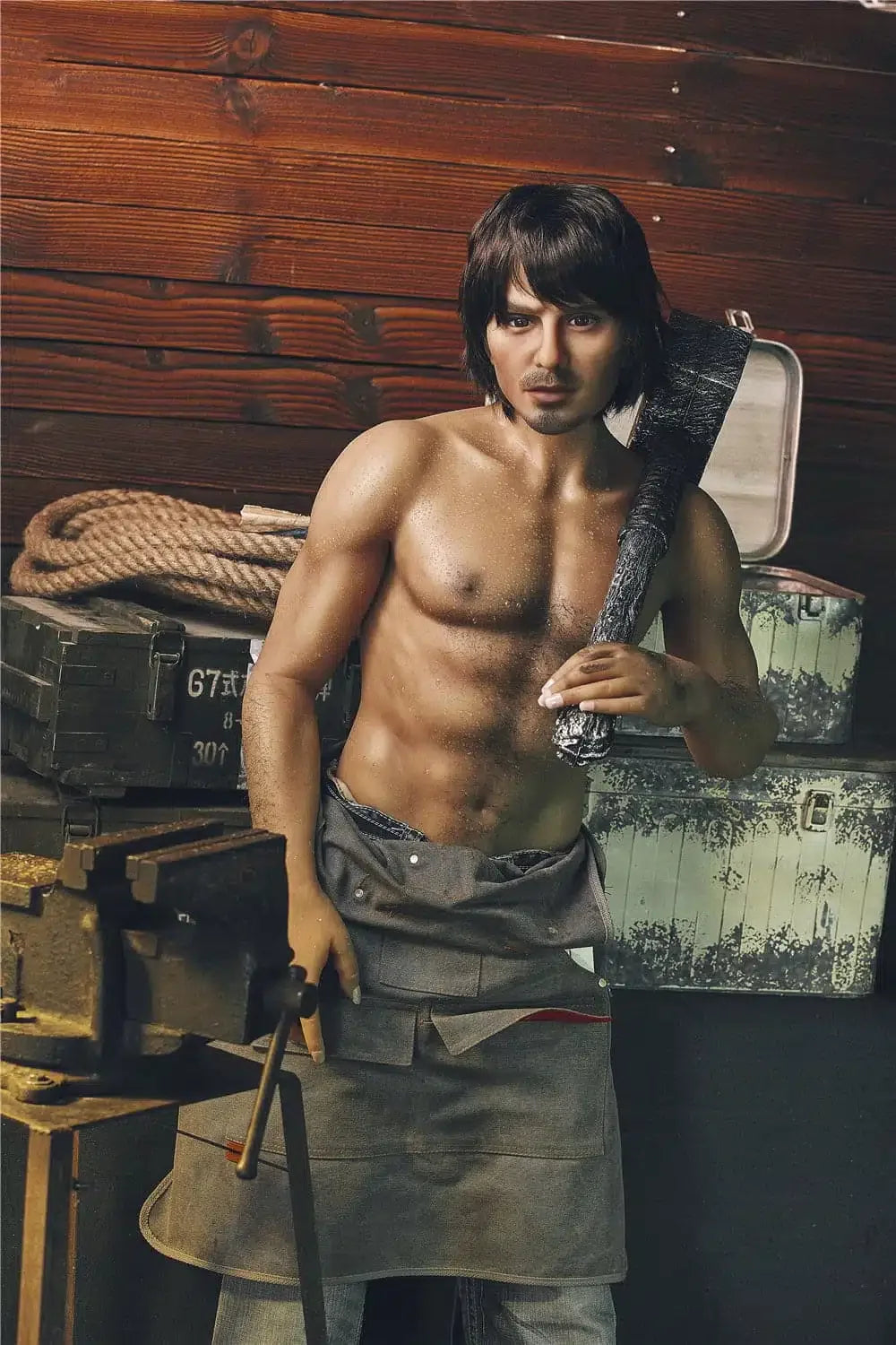 Filip. Realistisk mannlig sexdukke i silikon. 162 cm høy og veier 38 kg.