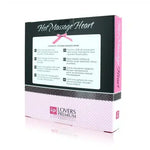 Hot Massage Heart gift box with pink bow, black and pink design, intimate massage product