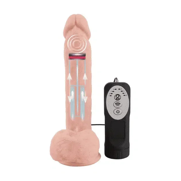 You2Toys - Dildo med Vibrasjoner og Støtfunksjon