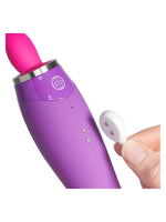 Lilla vibrator med rosa tupp, magnetisk lader, erotisk leketøy for voksne, nærbilde