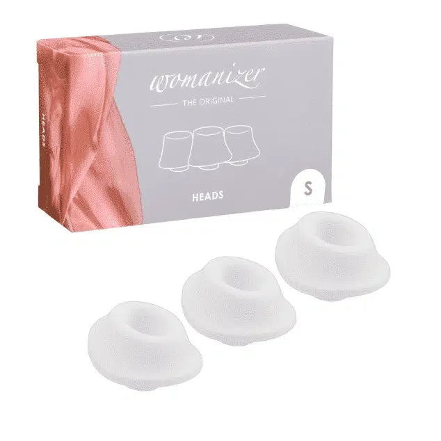 Womanizer The Original heads set S, three soft white silicone replacement tips